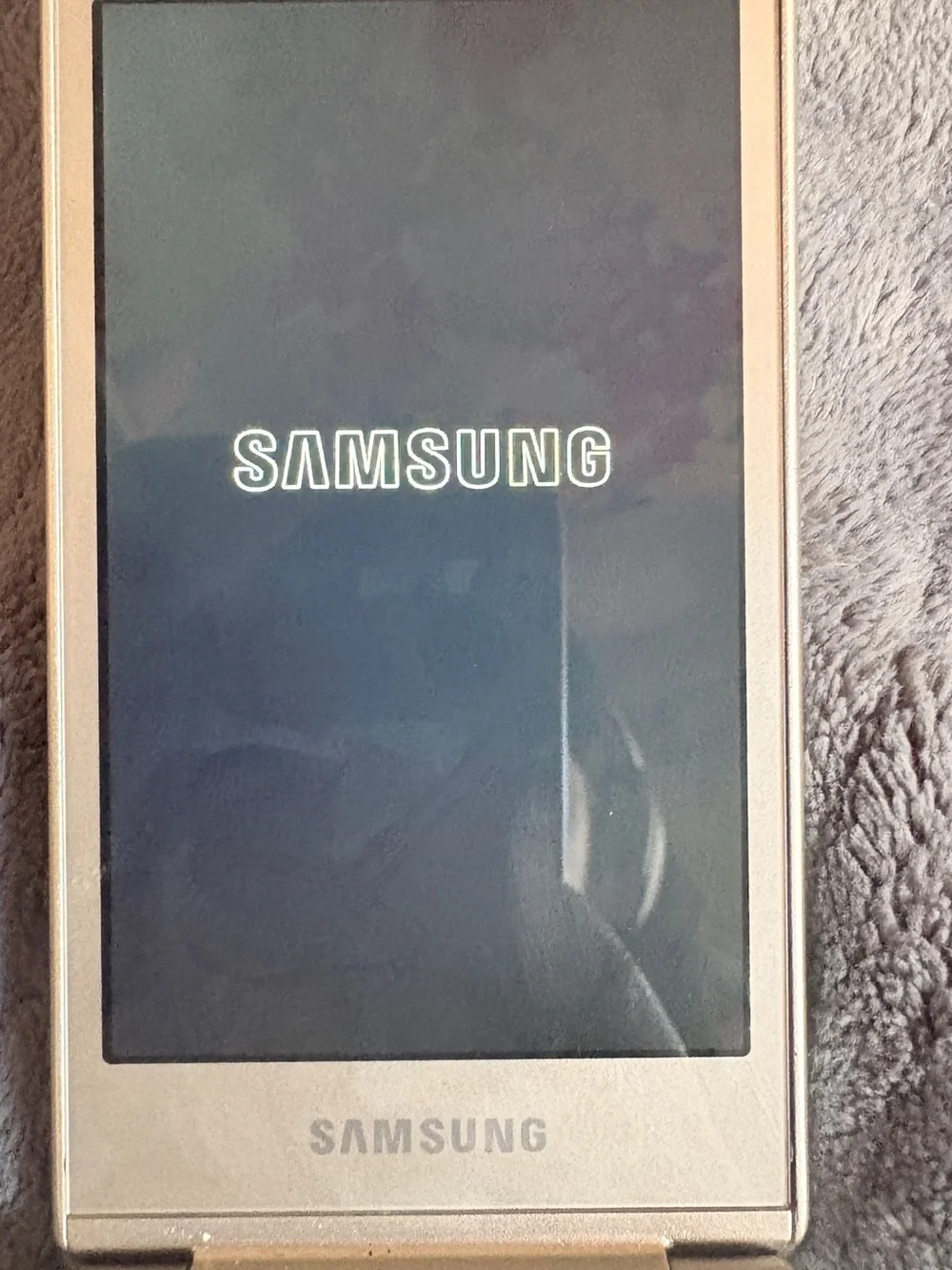 Samsung Folder 2 Gold Smartphone with Rear Camera and Flash